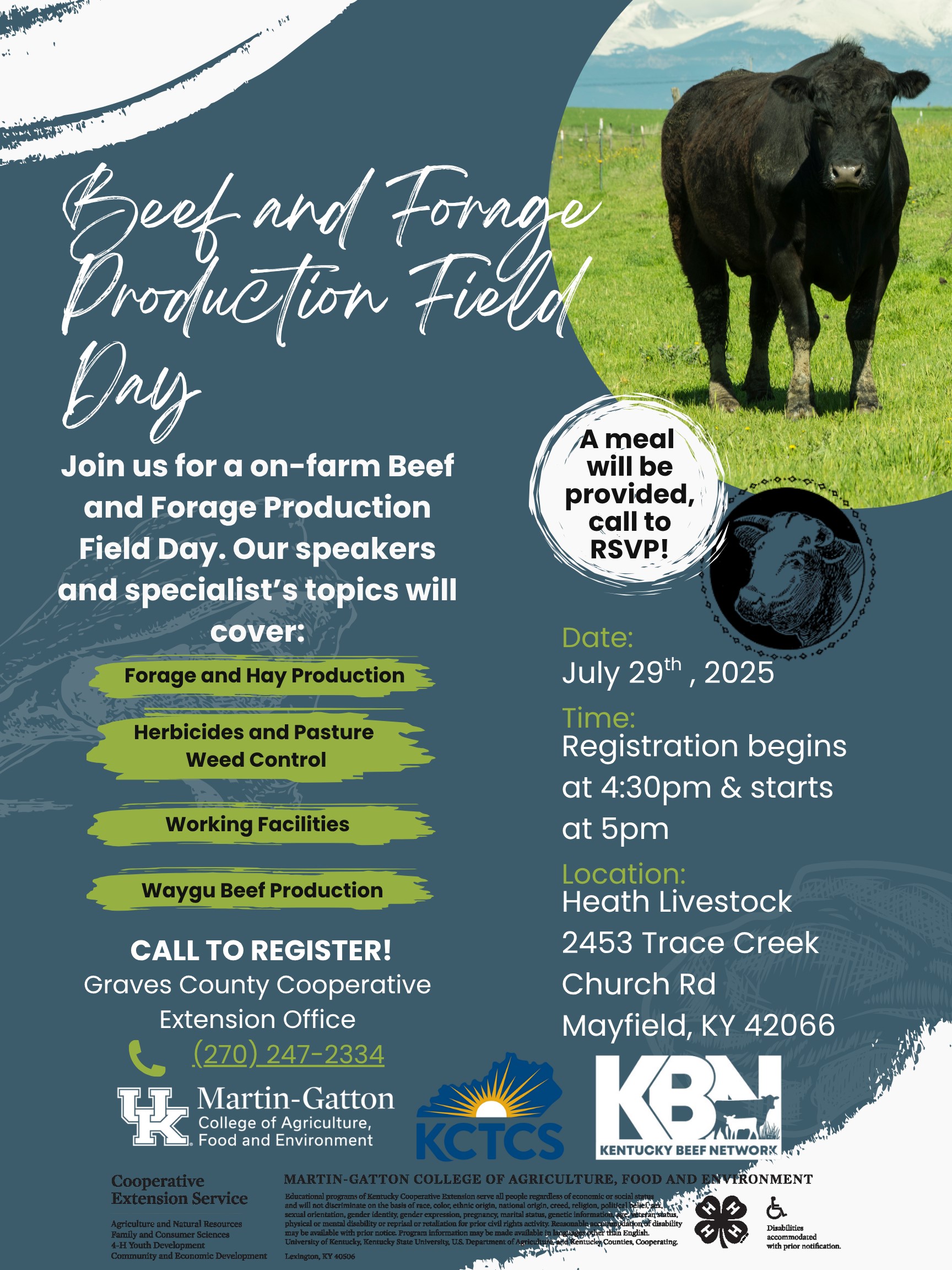 Flyer for Beef and Forage Field Day 2025