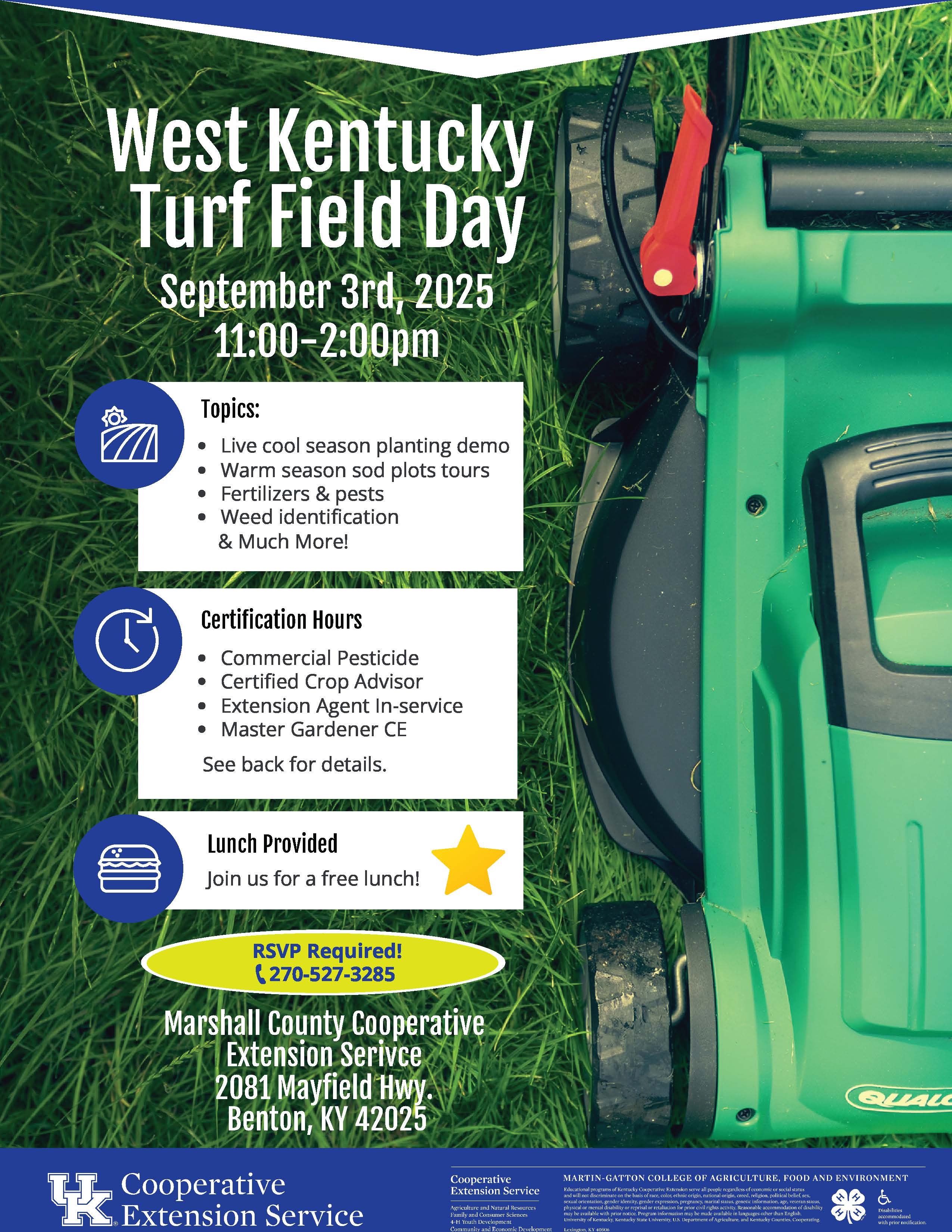 West Kentucky Turf Field Day Flyer 2025