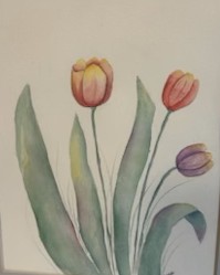 Watercolor Tulips