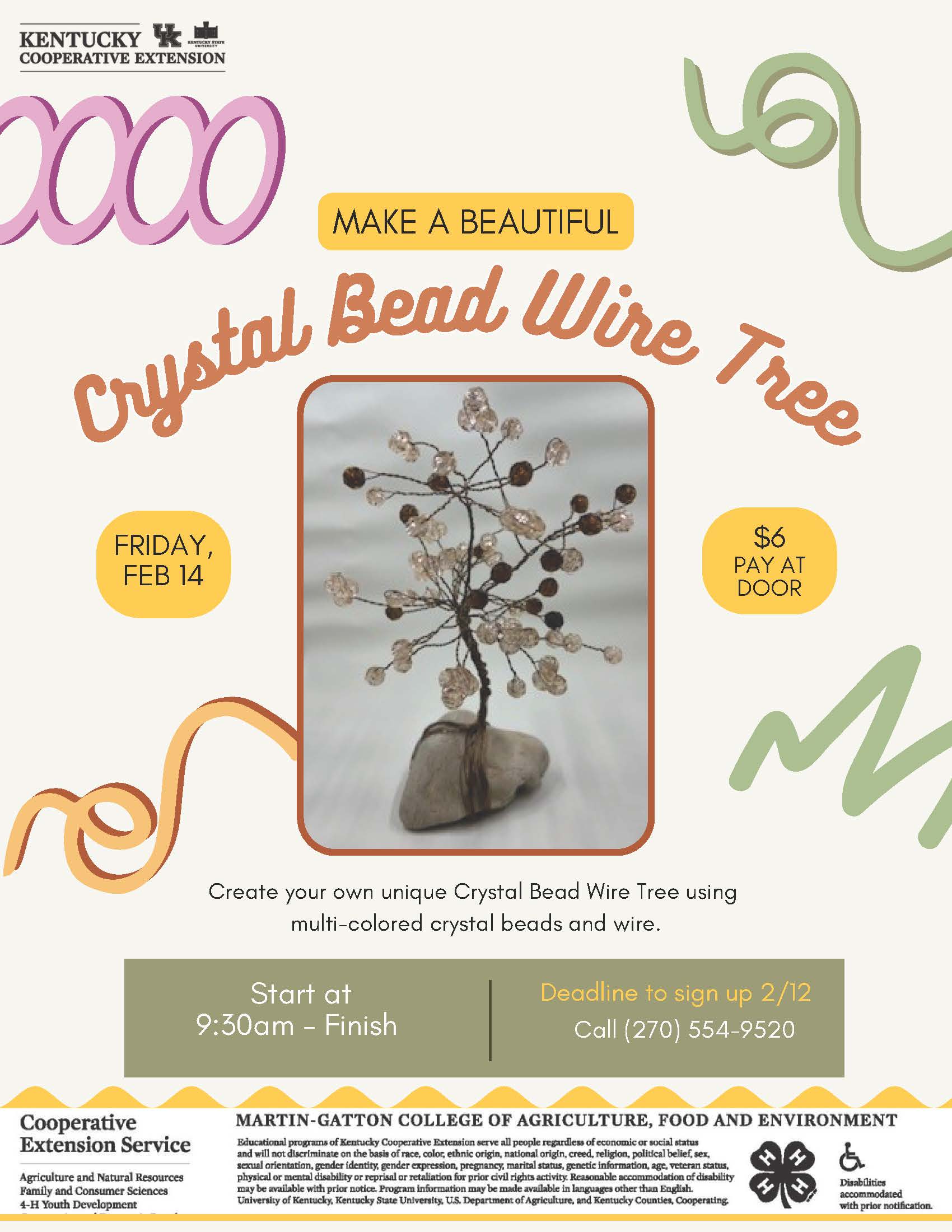 Crystal Bead Wire Tree