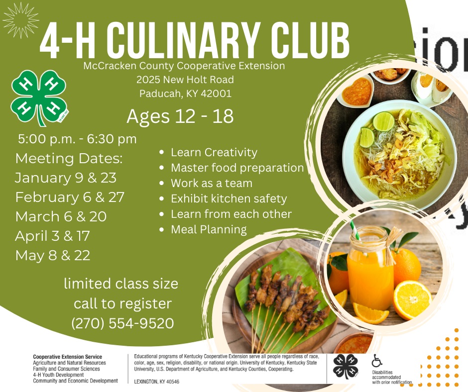 culinary club flyer