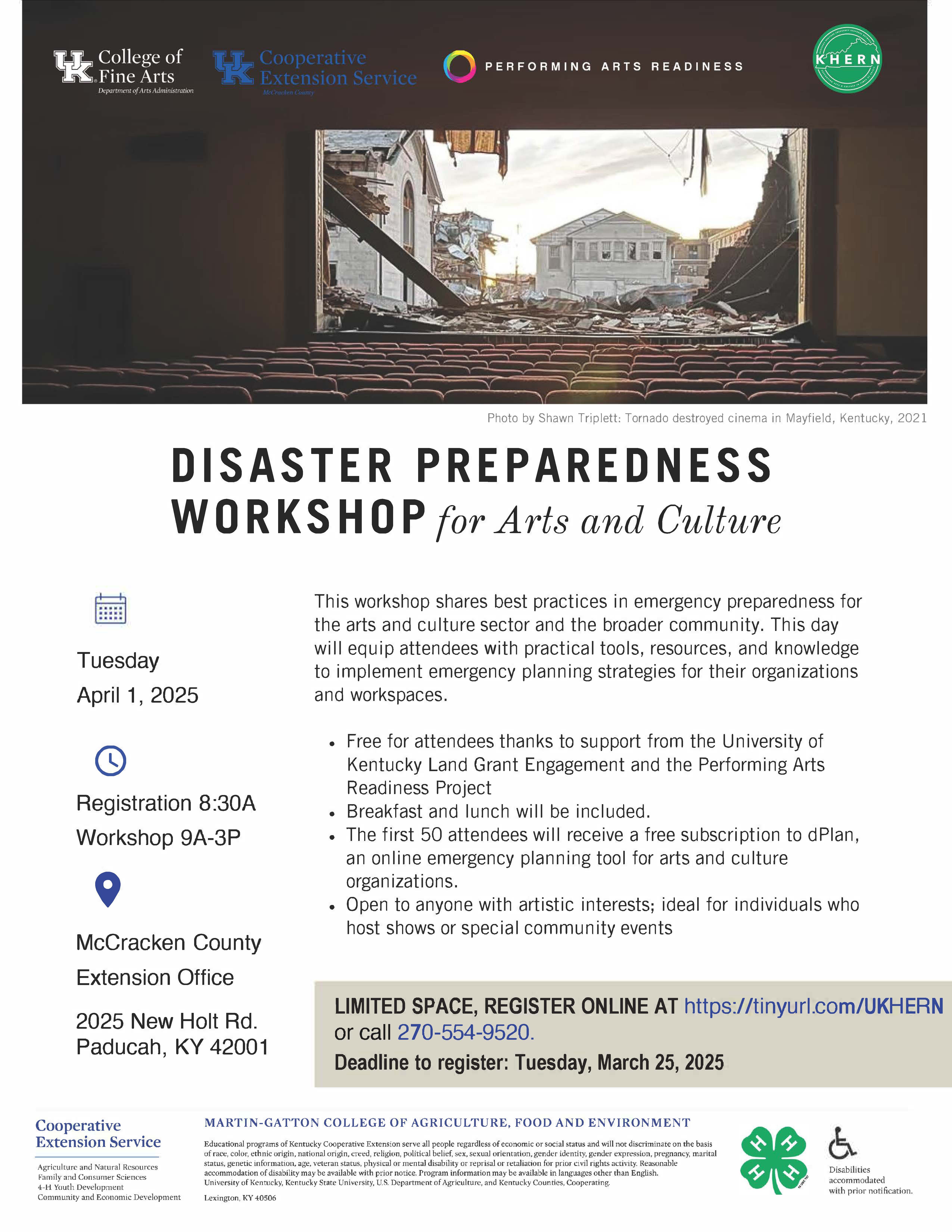 Disaster Preparedness Workshop for arts and culture