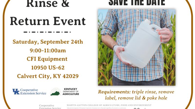 Rinse & Return Event Flyer at CFI Equip
